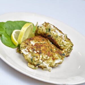 Crab and Spinach Cake